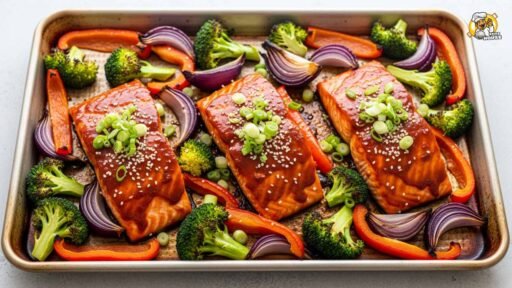 Gochujang Glazed Salmon Sheet Pan Dinner That Pops
