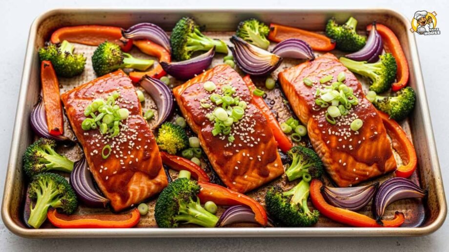 Gochujang Glazed Salmon Sheet Pan Dinner That Pops