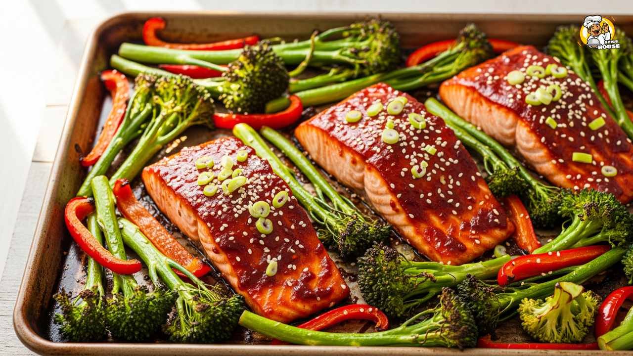 Gochujang-Glazed Salmon Sheet Pan Dinner That Pops (Step By Step Guides)